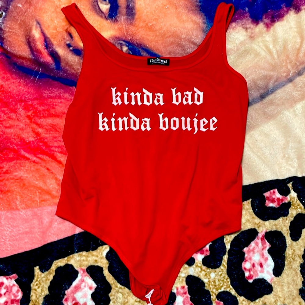 Red bodysuit